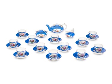 A Russian Porcelain Tea Service