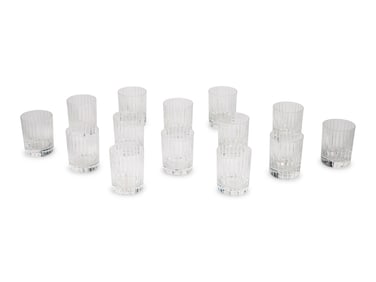 A Set of Fourteen Baccarat Harmonie Double Old Fashioned Glasses