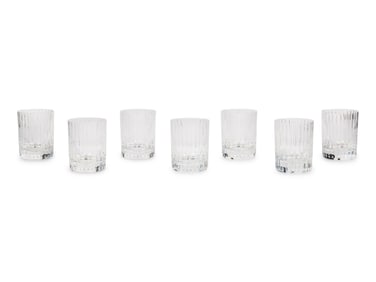 A Set of Seven Baccarat Harmonie Triple Old Fashioned Glasses