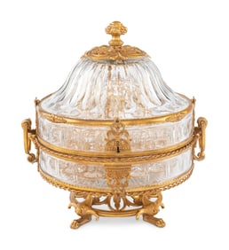 A Baccarat Gilt Bronze Mounted and Cut Glass Cave à Liqueur