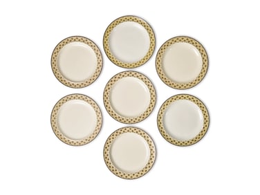 A Set of Seven Wedgwood Creamware Plates
