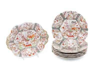 A Group of Eight Masons Ironstone Plates