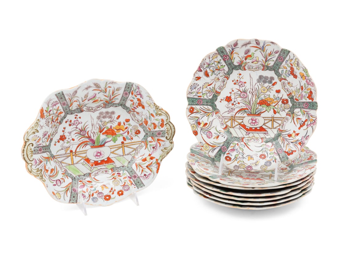 A Group of Eight Masons Ironstone Plates (1 of 4)