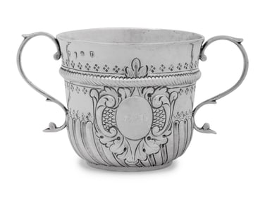 A George I Britannia Silver Caudle Cup
