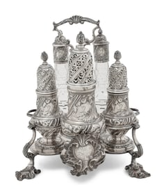 A George II Silver Cruet Stand