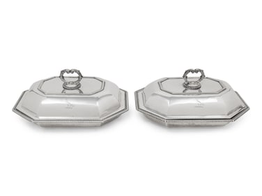 A Pair of George III Silver Covered Entrée Servers