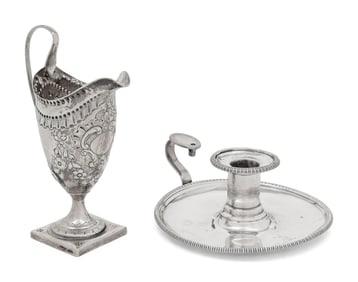 Two English Silver Table Articles