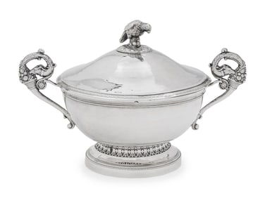 A French Silver Covered Bowl