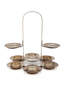 An American Silver Canapé Server