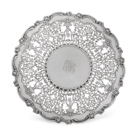An American Silver Reticulated Plate