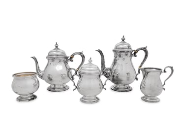An American Silver Five-Piece Tea and Coffee Service