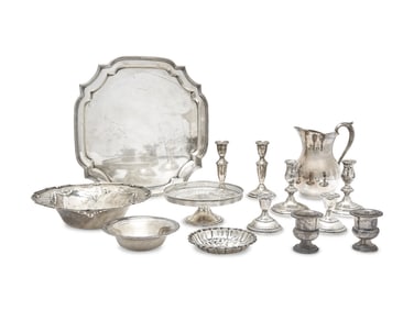 An Assorted Group of American Silver Table Articles