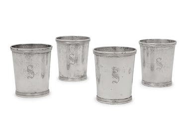 A Set of Four Mexican Silver Julep Cups