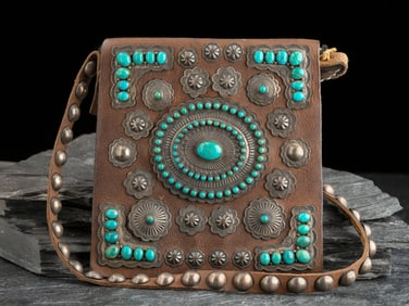 Don Lucas (American, 20th century) Southwestern-style Bandolier Button Bag