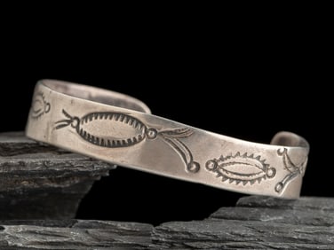 Early Slender Navajo Ingot Cuff Bracelet