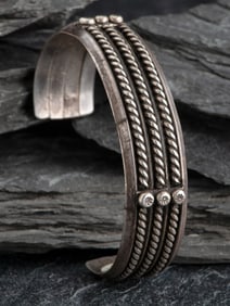 Navajo Ingot Twisted Wire Cuff Bracelet