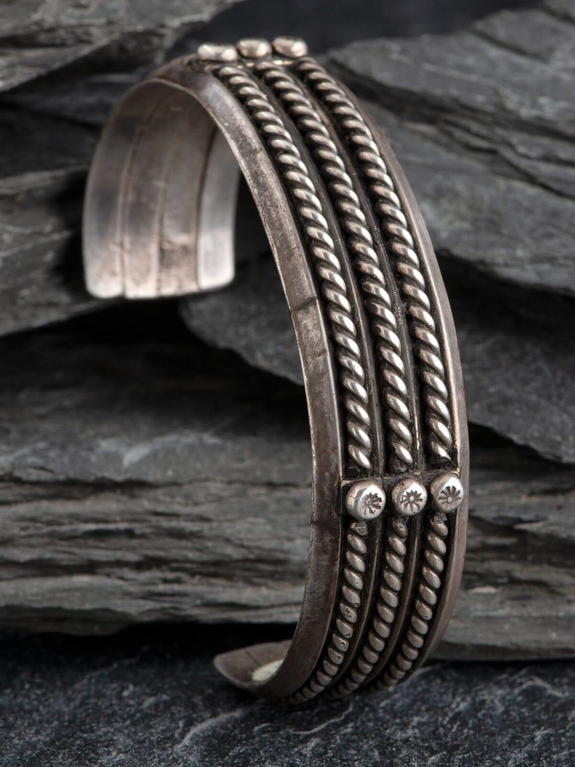 Navajo Ingot Twisted Wire Cuff Bracelet (1 of 2)
