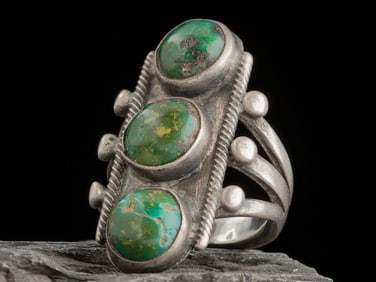 Early Navajo Ingot and Turquoise Ring