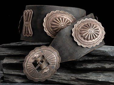 Navajo Silver Concha Belt