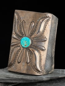 Navajo Silver and Turquoise Ketoh