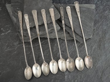 Navajo Stamped Silver Iced Tea Spoons