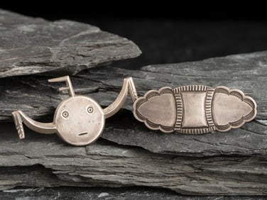 C.G. Wallace Trading Post (Shop, 1928-1964) Navajo Silver Pin, PLUS