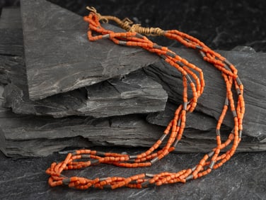 Pueblo Four-strand Coral Necklace