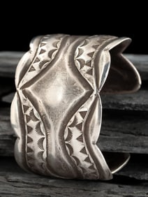 Navajo Stamped Ingot Cuff Bracelet