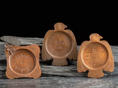 Navajo Curio Copper Ashtrays