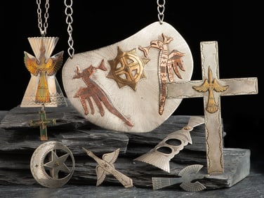 Southern Plains German Silver and Southeastern Mixed Metal Jewelry