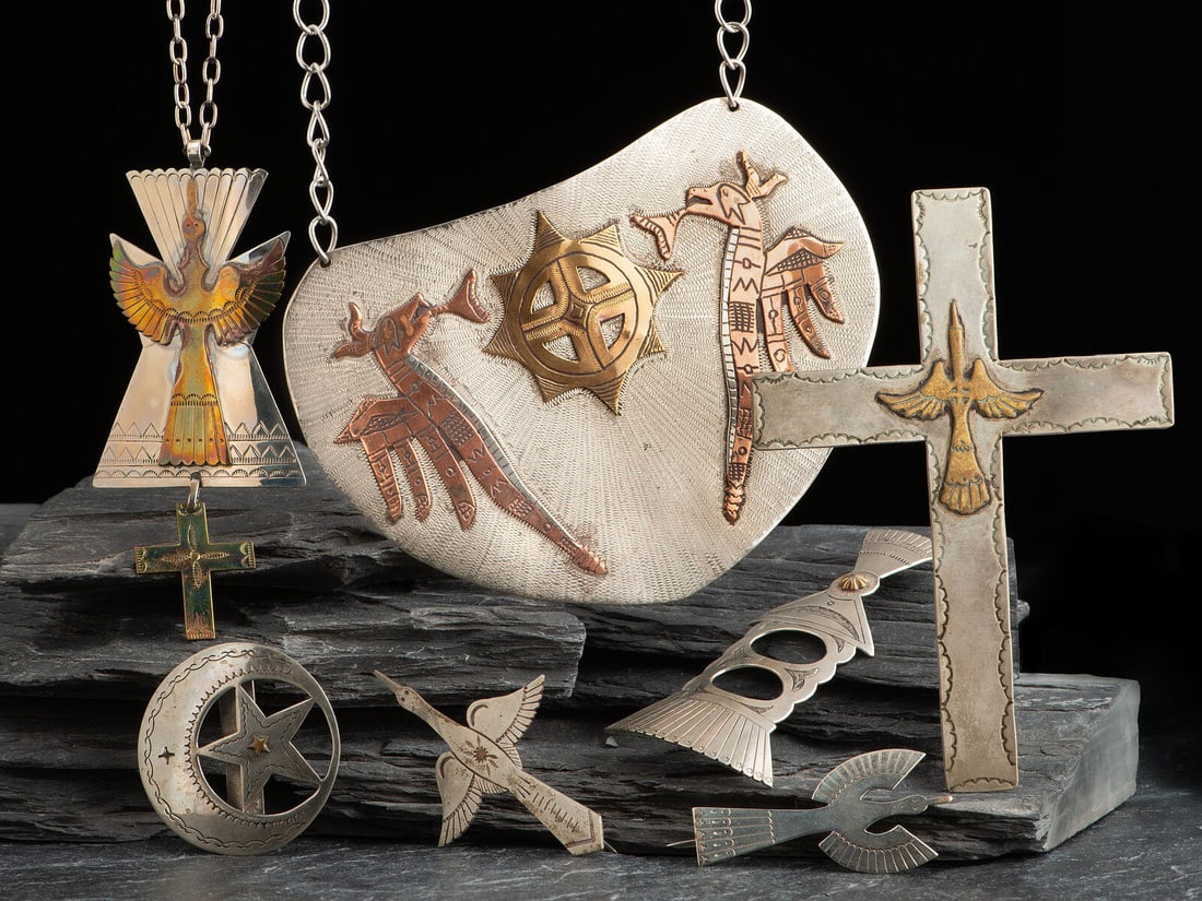 Southern Plains German Silver and Southeastern Mixed Metal Jewelry (1 of 4)