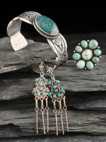 Navajo Silver and Turquoise Jewelry