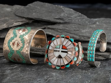 Navajo and Zuni Cuff Bracelets