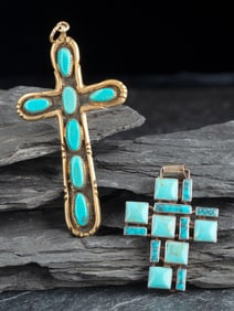 Navajo and Southwestern-style Cross Pendants