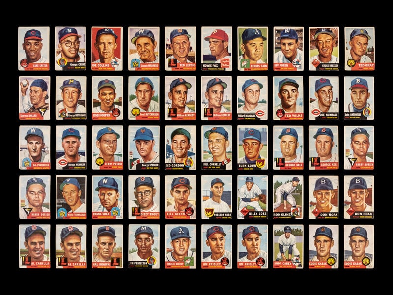 A Collection of 1953 Topps Baseball Cards (1 of 6)