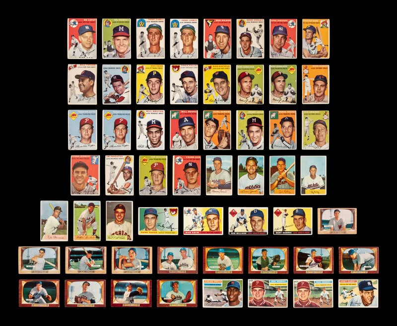 A Collection of 1954-56 Topps and Bowman Baseball Cards (166) (1 of 6)