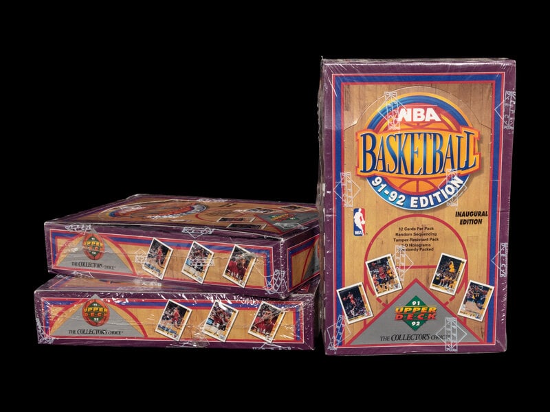 A Collection of Unopened 1991-92 Upper Deck Basketball Card Vending Boxes (x3) (1 of 1)