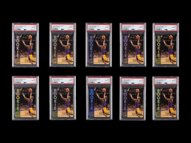 A Collection of 10 1996 Stadium Club Rookies 2 R9 Kobe Bryant Rookie Cards (PSA 8 NM-MT)) (1 of 2)