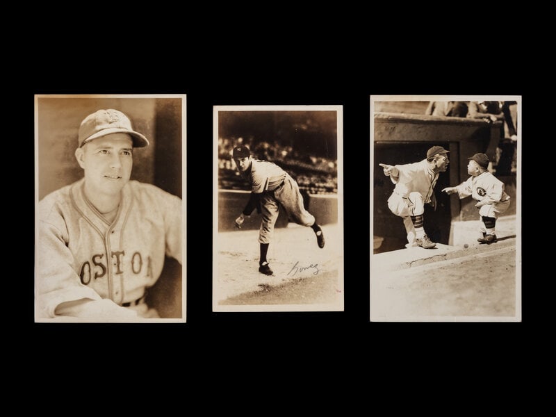 A Collection of Original 1930s George Burke Photo Post Cards Including Iconic Charlie Grimm / Paul D (1 of 1)