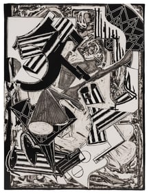 Frank Stella (American, 1936–2024) La penna di hu (black and white), 1988