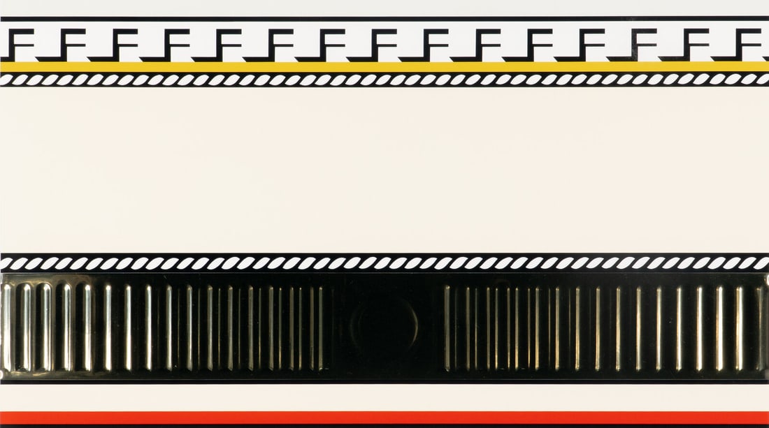 Roy Lichtenstein (American, 1923–1997) Entablature I, 1976: Roy Lichtenstein (American, 1923–1997) Entablature I, 1976 color screenprint with collage and embossing signed, dated, and numbered 16/16 in pencil 21 1/4 x 38 inches. Property from the Estate o