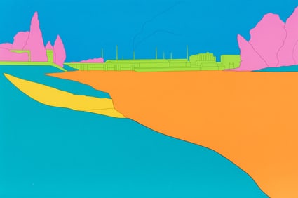 Michael Craig-Martin (Irish, b. 1941) Deconstructing Seurat (turquoise green) 1, 2004
