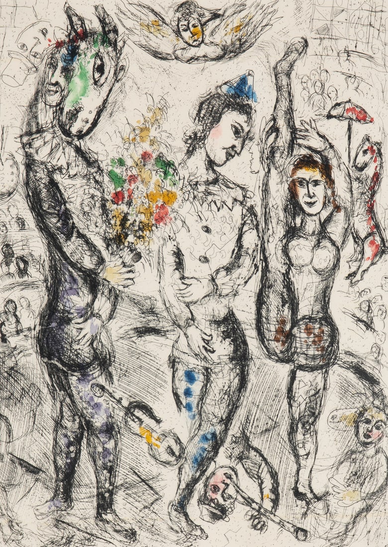 Marc Chagall (Belarusian/French, 1887–1985) Le Pierrot, 1968 (1 of 3)