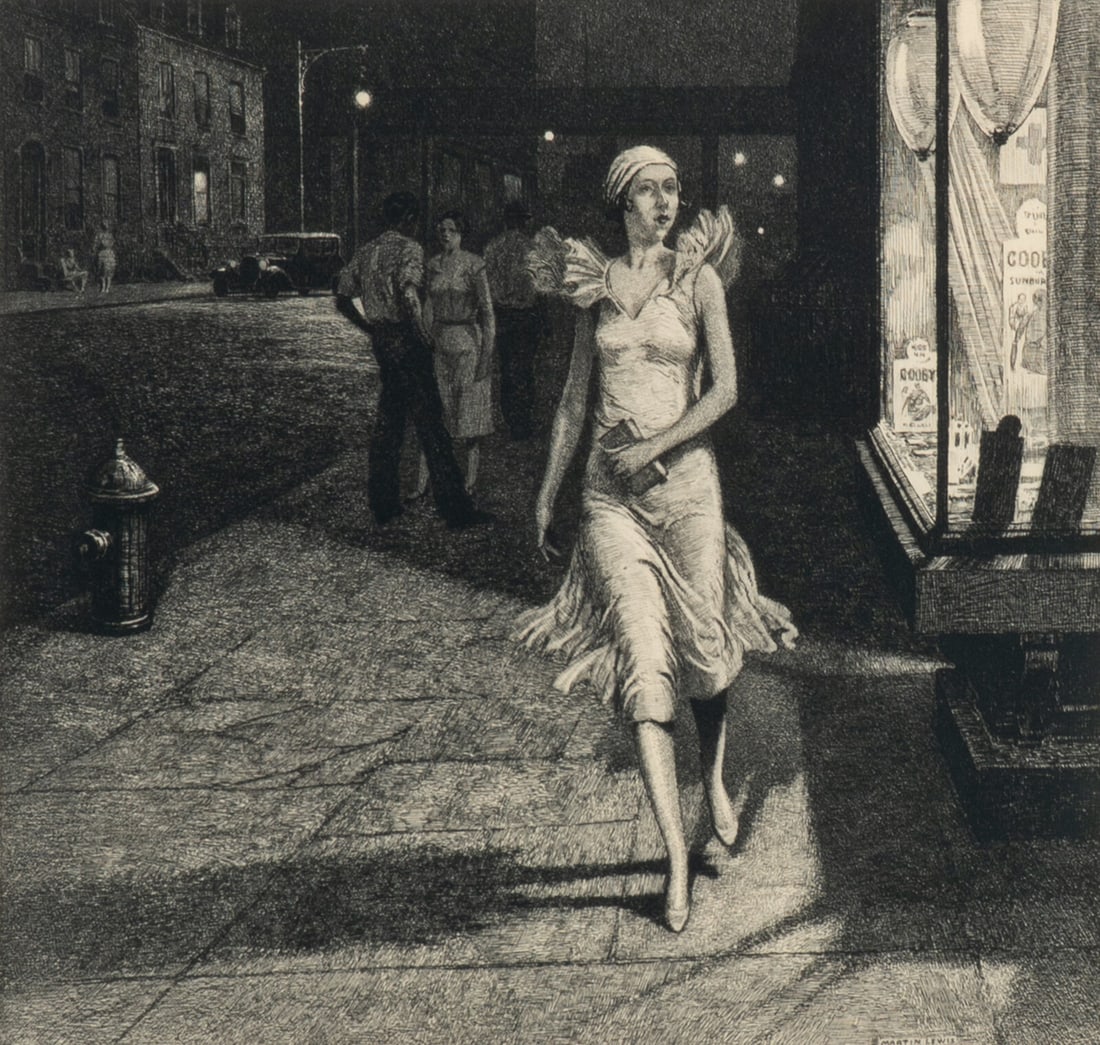 Martin Lewis (American, 1881–1962) Night in New York, 1932 (1 of 3)