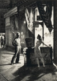 Martin Lewis (American, 1881–1962) Chance Meeting, 1940-41