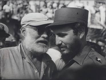 Osvaldo Salas (Cuban, 1914-1992) Con Hemingway (Fidel Castro with Ernest Hemingway), 1960