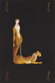 Erté (French, 1892-1990) Letter L (from The Alphabet),1976 and Slave of Salome, 1983 (two