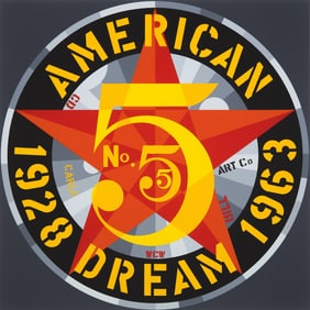 Robert Indiana (American, 1928-2018) The Golden Five (from American Dream No. 5), 1980