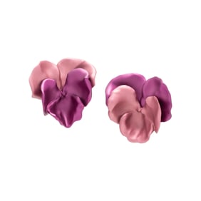 JAR, ALUMINUM 'PANSY' EARRINGS