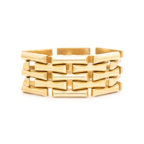 RETRO, YELLOW GOLD LINK BRACELET
